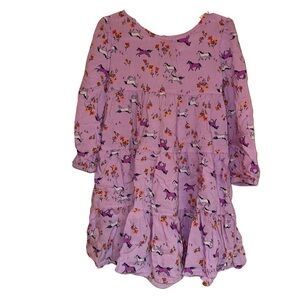 Jumping Beans Purple Long Sleeve Horse Dress
